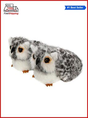 🎅 Fuzzy Faux Fur Animal Slippers Cozy House Winter Gift